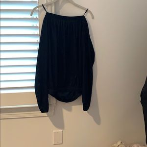 velvet green off the shoulder top